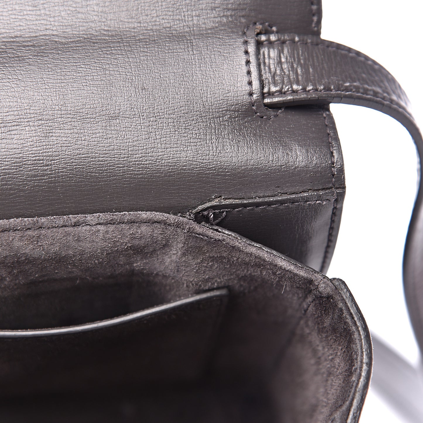 Smooth Calfskin Suede Medium Bellechasse Grey