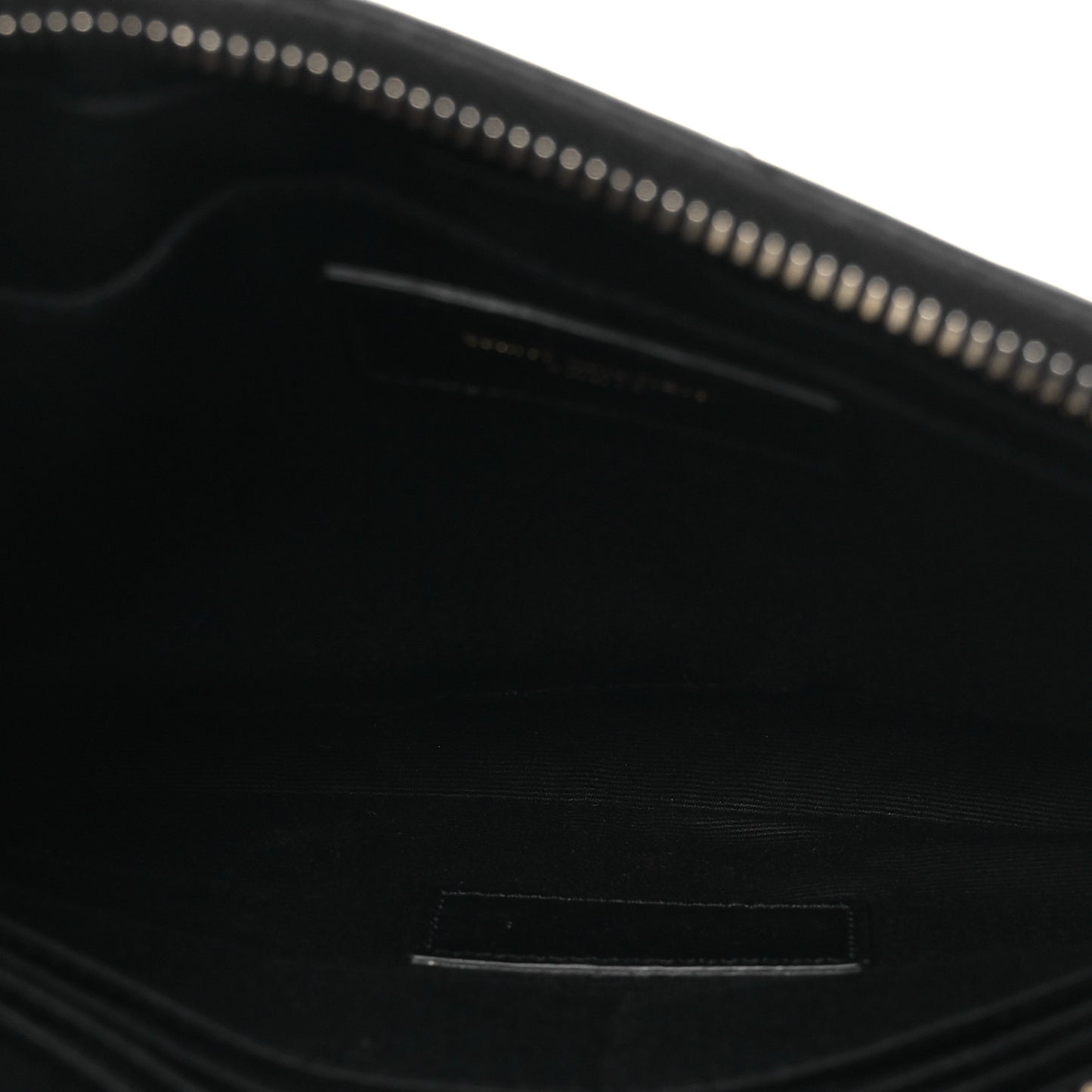 Calfskin Matelasse Chevron Monogram A5 Wristlet Black
