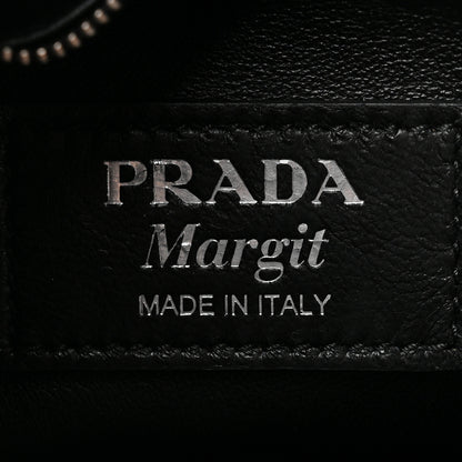 Prada City Calfskin Margit Bag Green Black 7 of 11