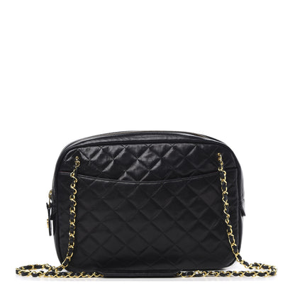 Chanel Lambskin Quilted Shoulder Bag Navy Blue 1 of 18
