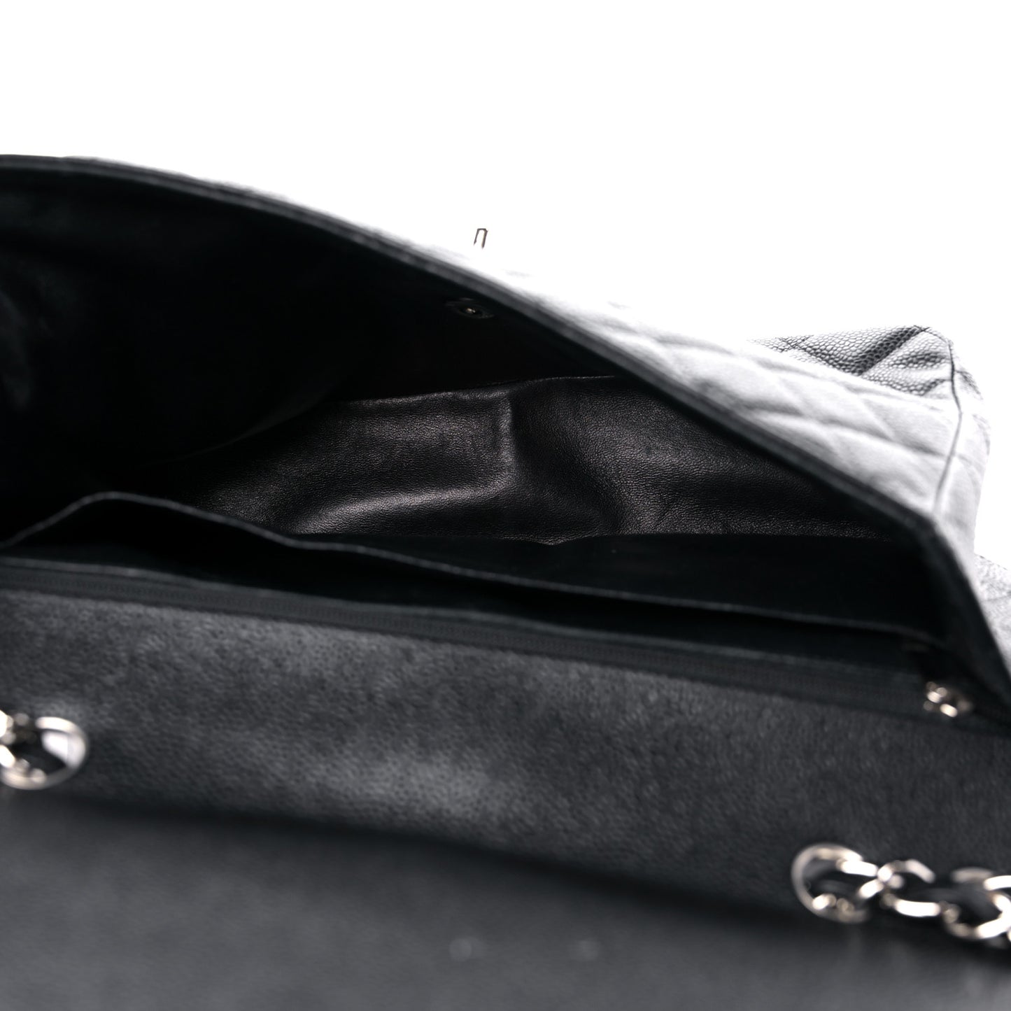 Caviar Quilted Jumbo Single Flap Black