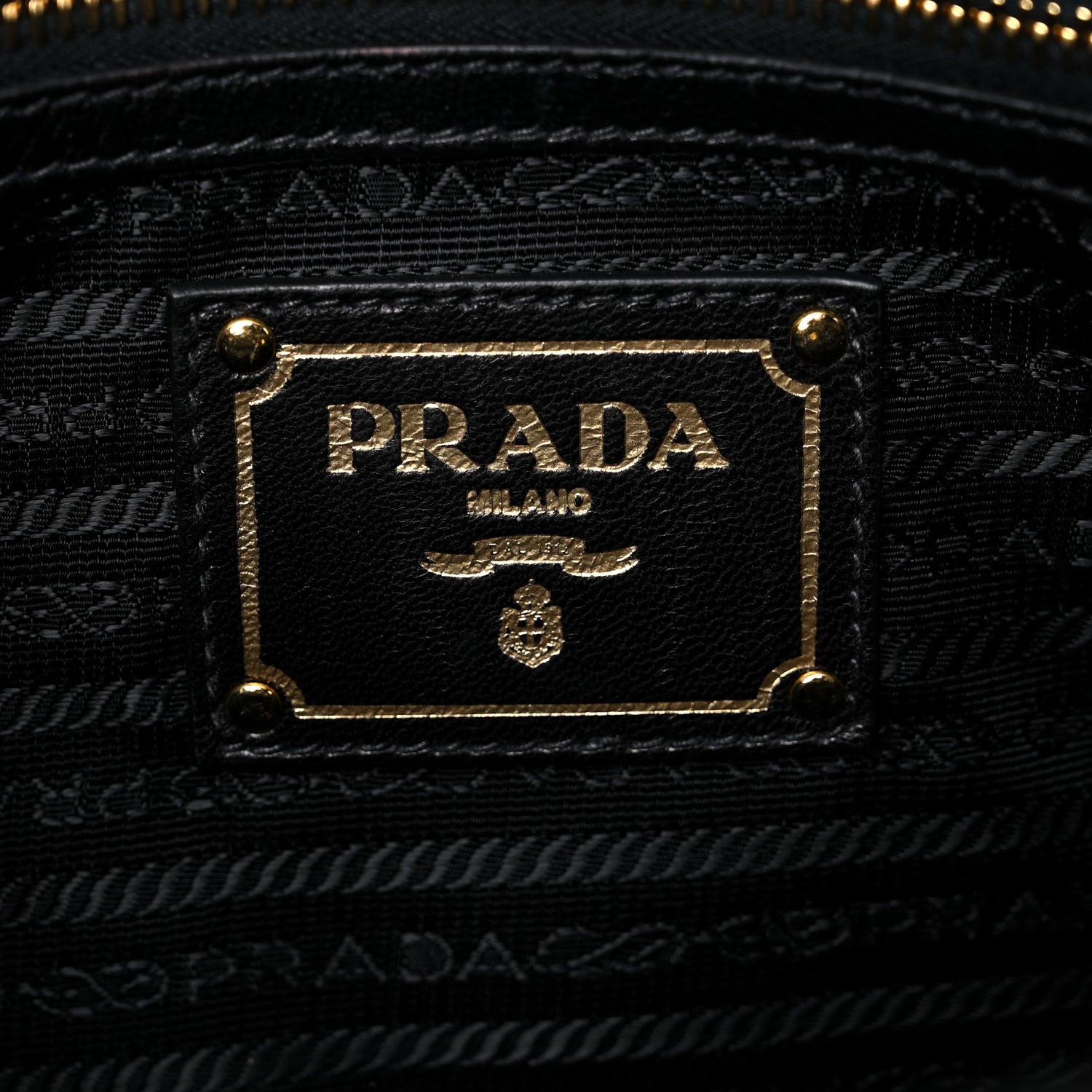 Prada Tessuto Nylon Nappa Gaufre Shopping Satchel Black 5 of 15