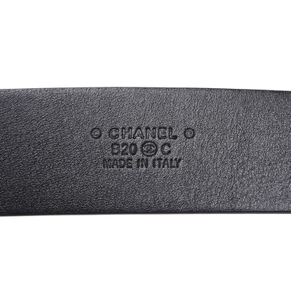 Chanel Calfskin CC Chain Vintage Allure Logo Belt 90 36 Black 4 of 6