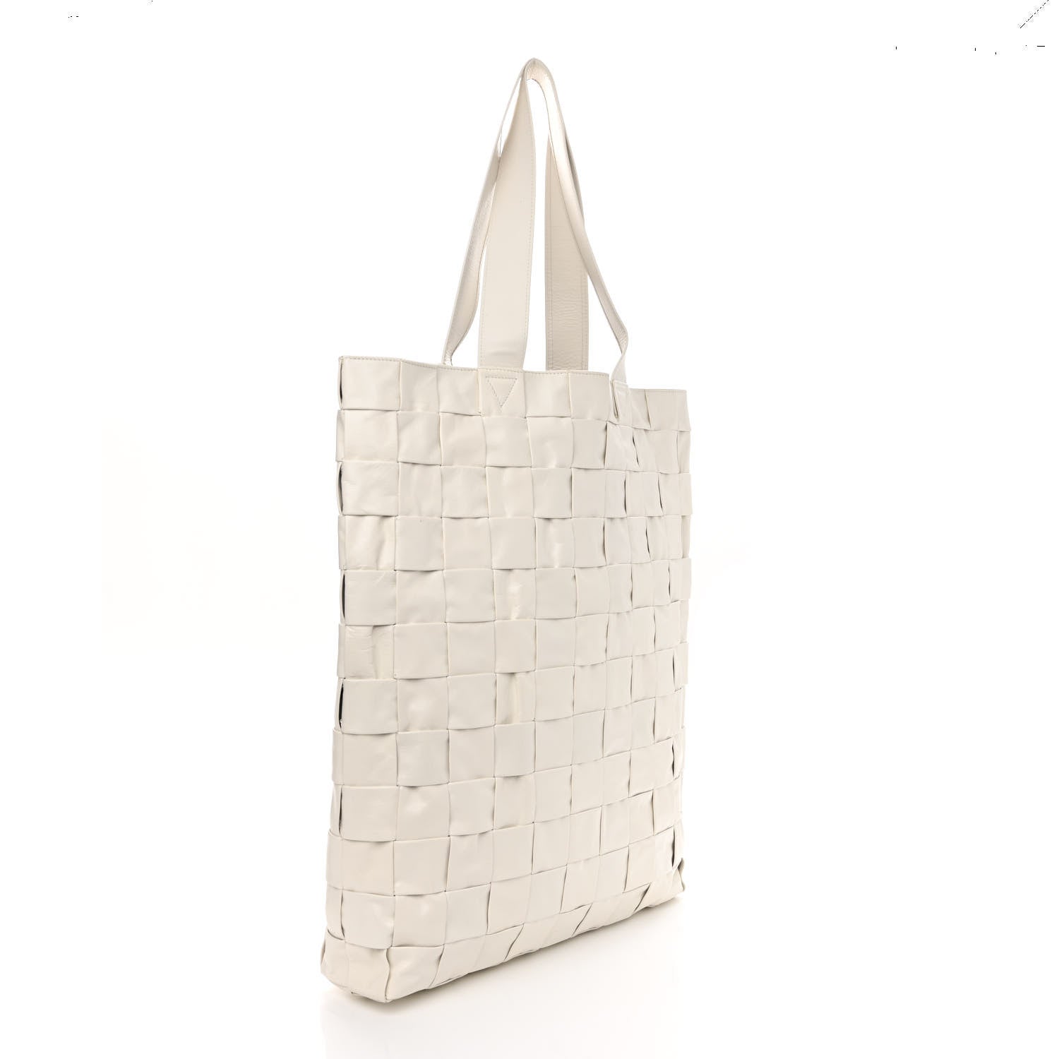 Bottega Veneta Calfskin Maxi Intrecciato Cassette Tote White 4 of 15