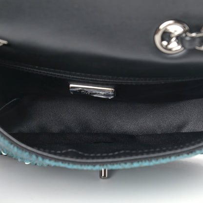 Chanel Sequin Lambskin Mini Flap Blue Black 9 of 17