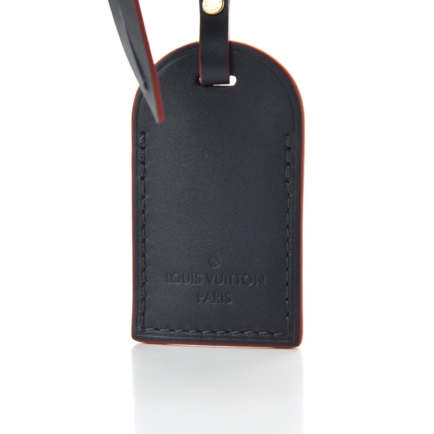 Calfskin Small Luggage Tag Indigo