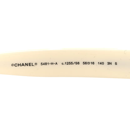 Chanel Acetate Pearl Cat Eye CC Sunglasses 5481-H-A White 5 of 7