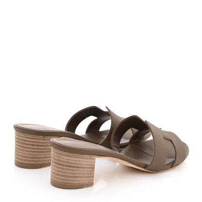 Hermes Epsom Oasis Sandals 37.5 Etoupe 4 of 9