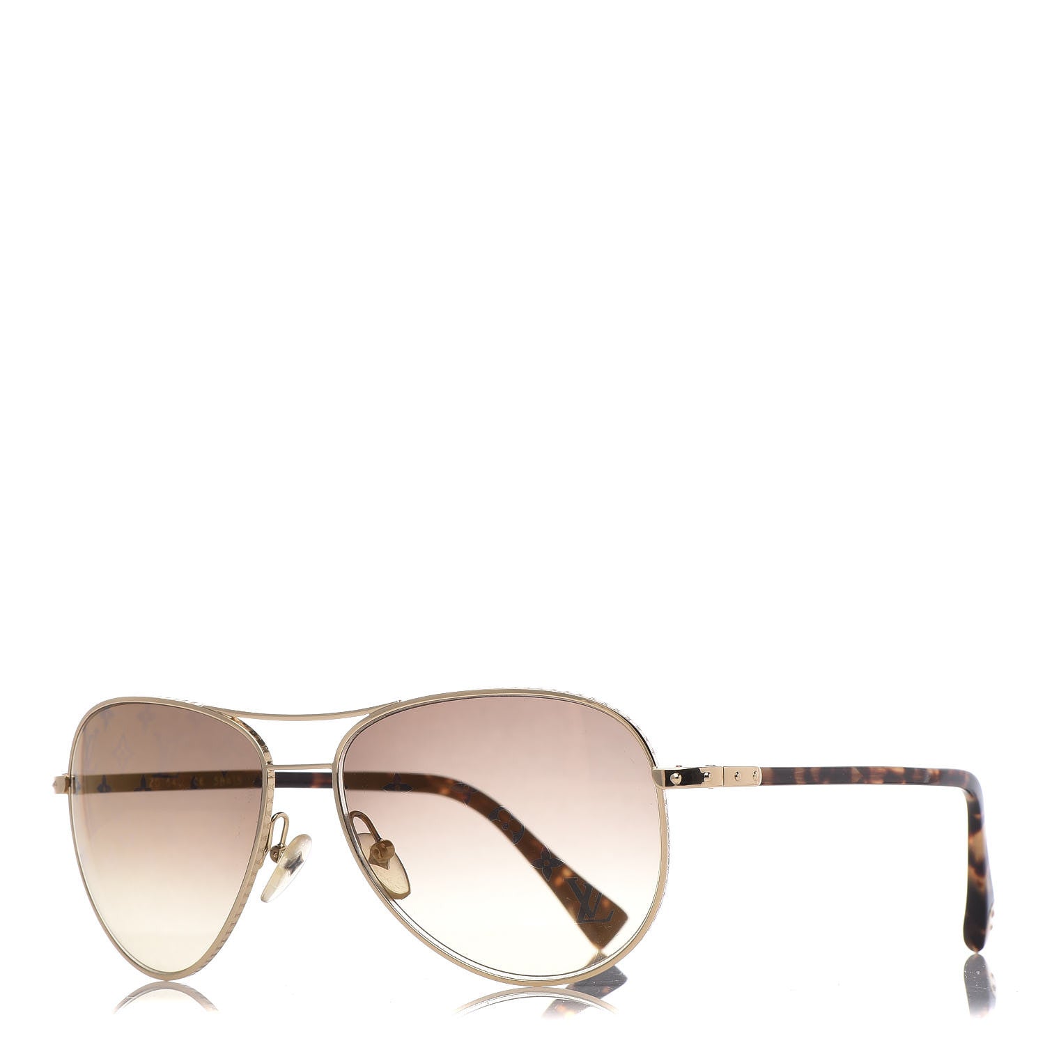 Louis Vuitton Conspiration Pilote Sunglasses Z0164U Gold 1 of 7