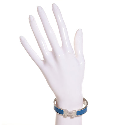Hermes Enamel Narrow Clic H Bracelet PM Transat Bleu 2 of 7