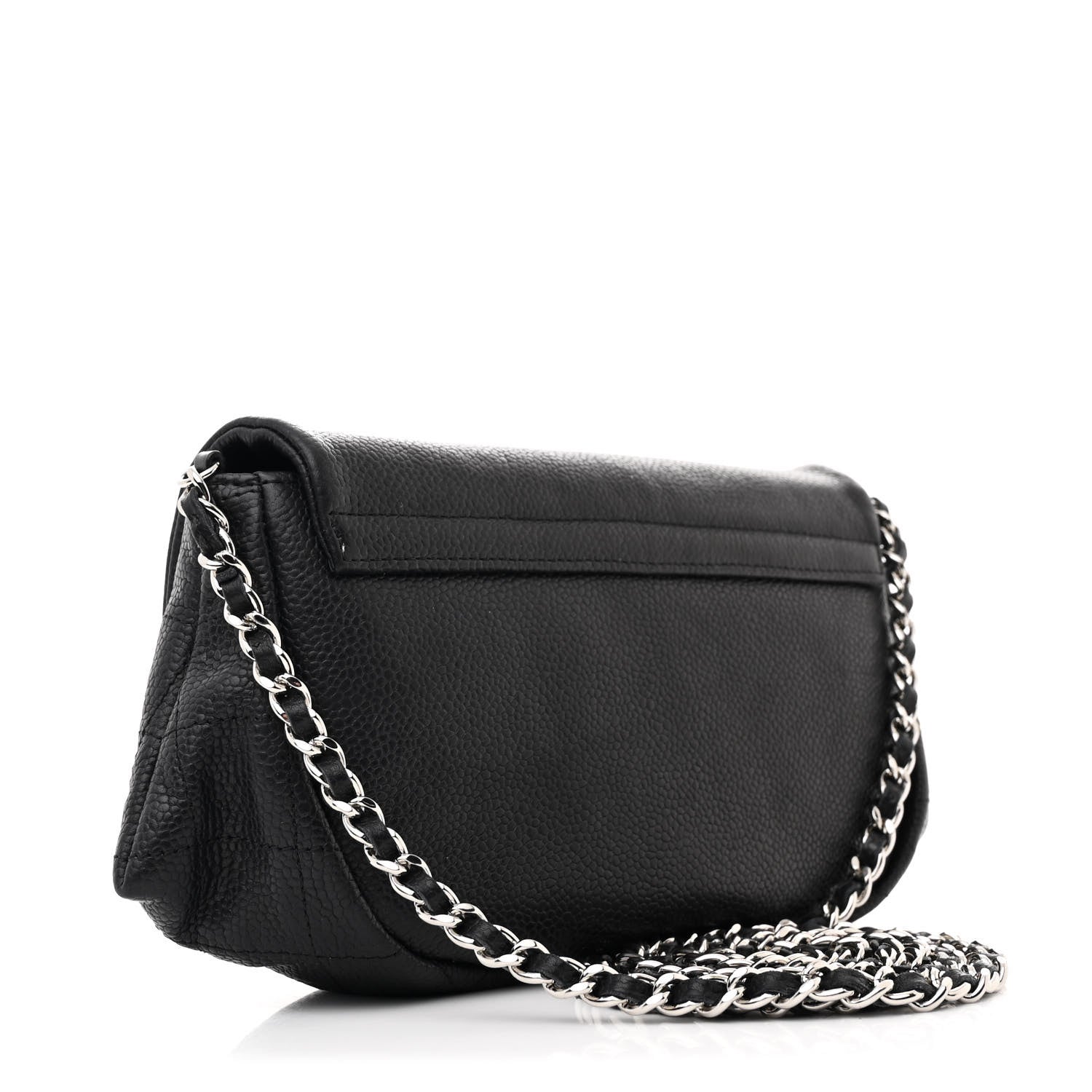 Chanel Caviar Half Moon Wallet On Chain WOC Black 3 of 12