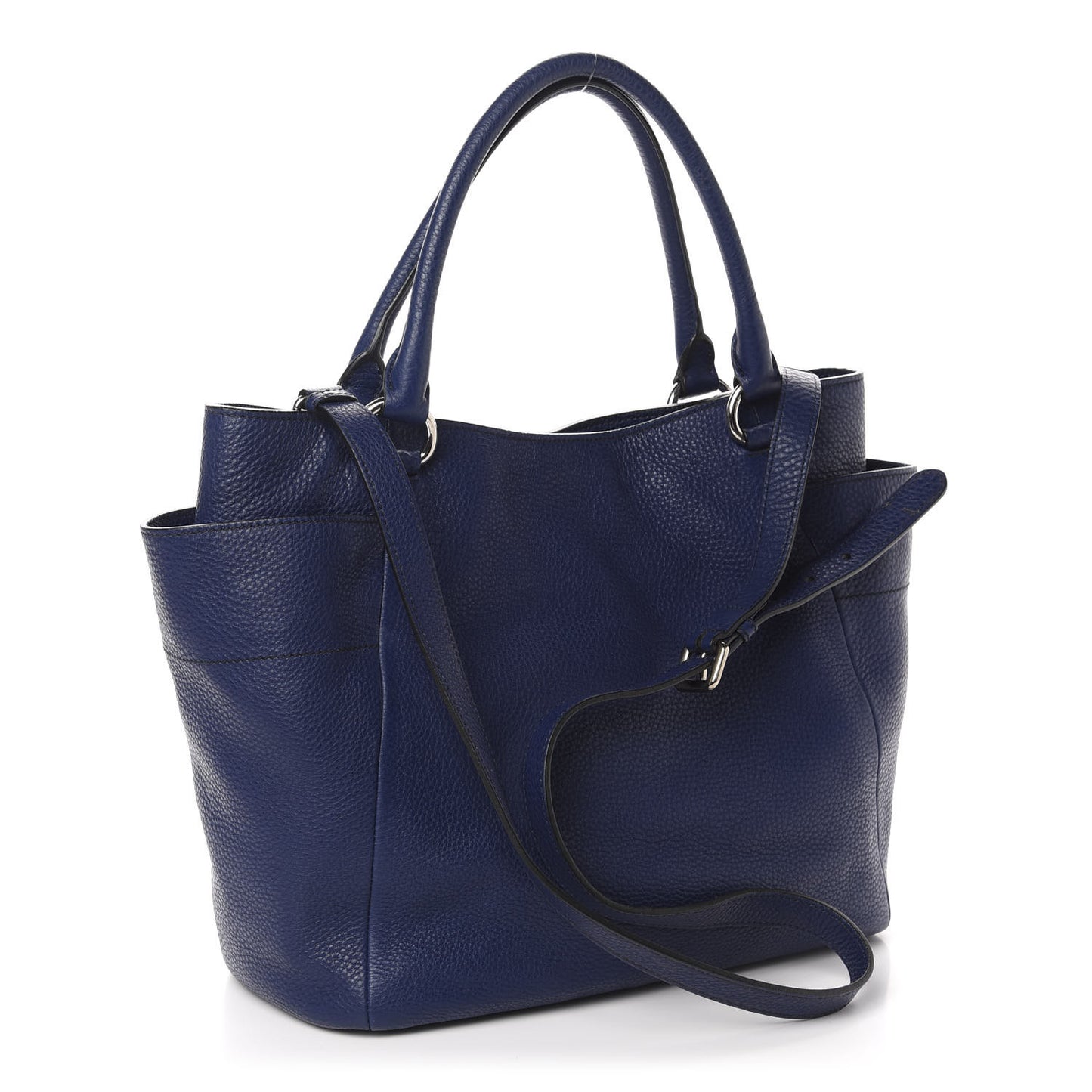 Vitello Daino Side Pocket Tote Inchiostro