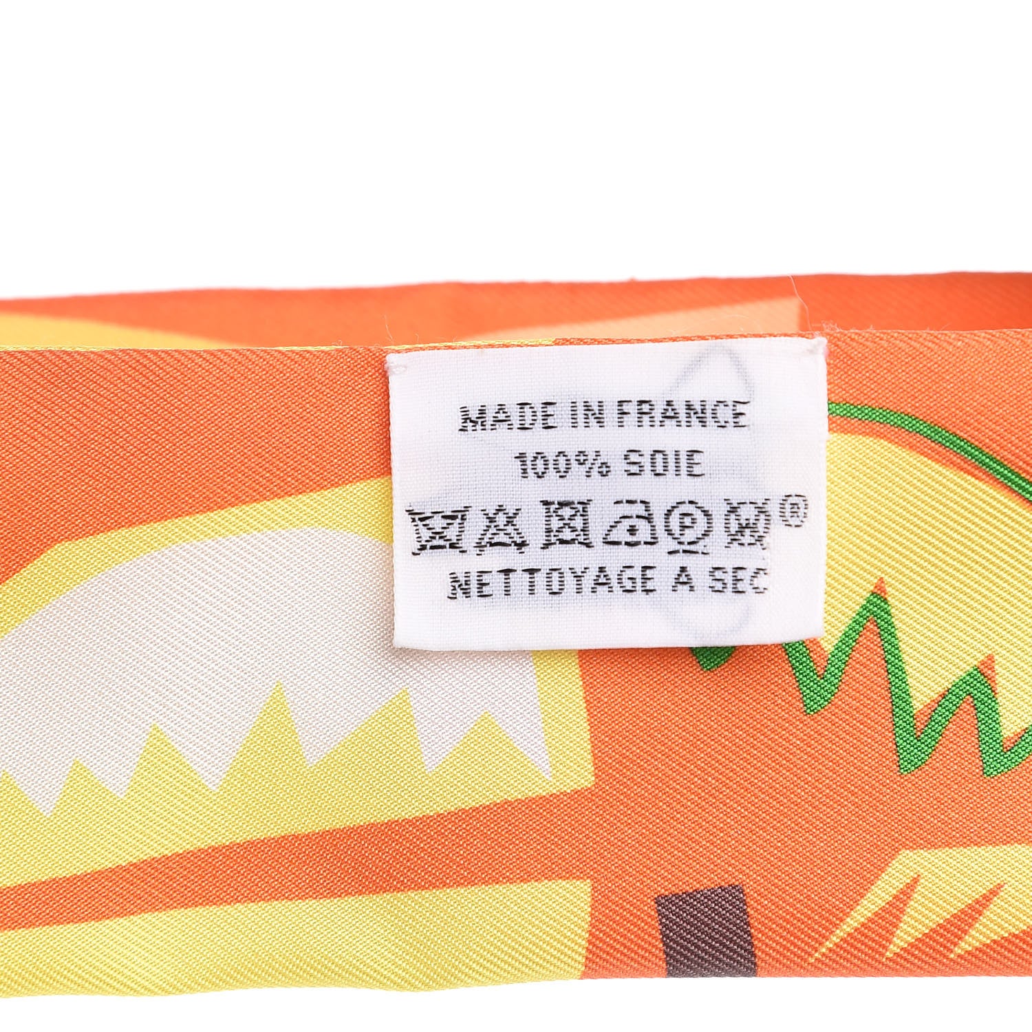 Hermes Silk Sea Surf and Fun Twilly Orange Jaune Camel 3 of 8