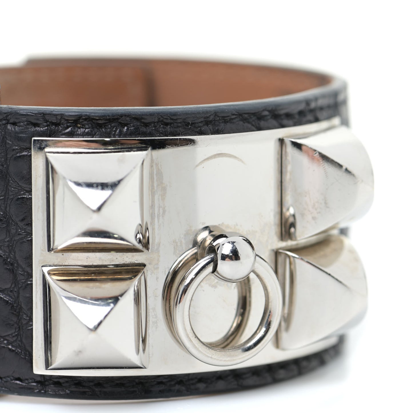 Matte Alligator Collier de Chien CDC Bracelet S Black