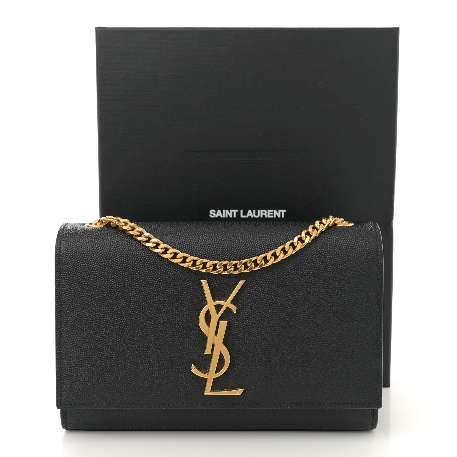 Saint Laurent Grain De Poudre Small Monogram Kate Satchel Black 11 of 11
