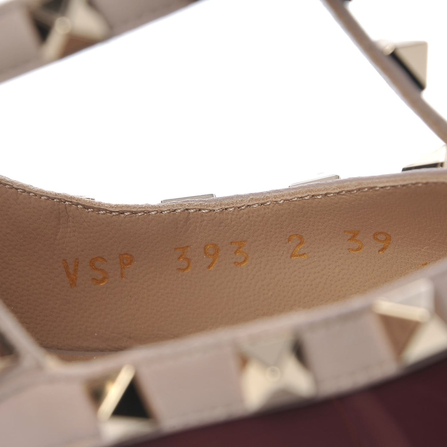 Patent Rockstud Ankle Strap 100mm Pumps 39 Vinaccia Poudre