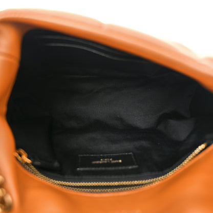 Saint Laurent Lambskin Quilted Toy Loulou Puffer Monogram Chain Satchel Dark Cork 5 of 10