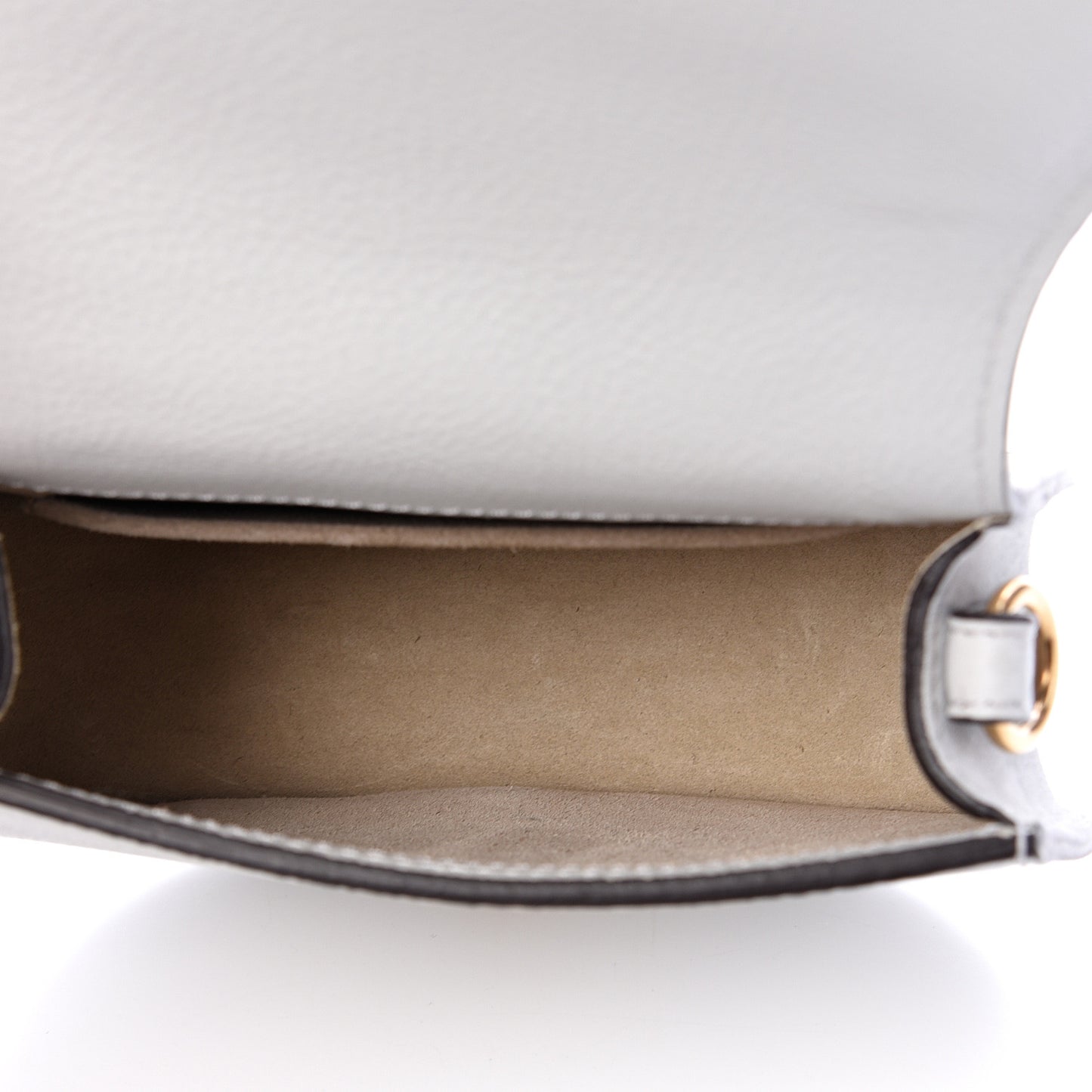 Calfskin Suede Small Nile Bracelet Bag Airy Grey