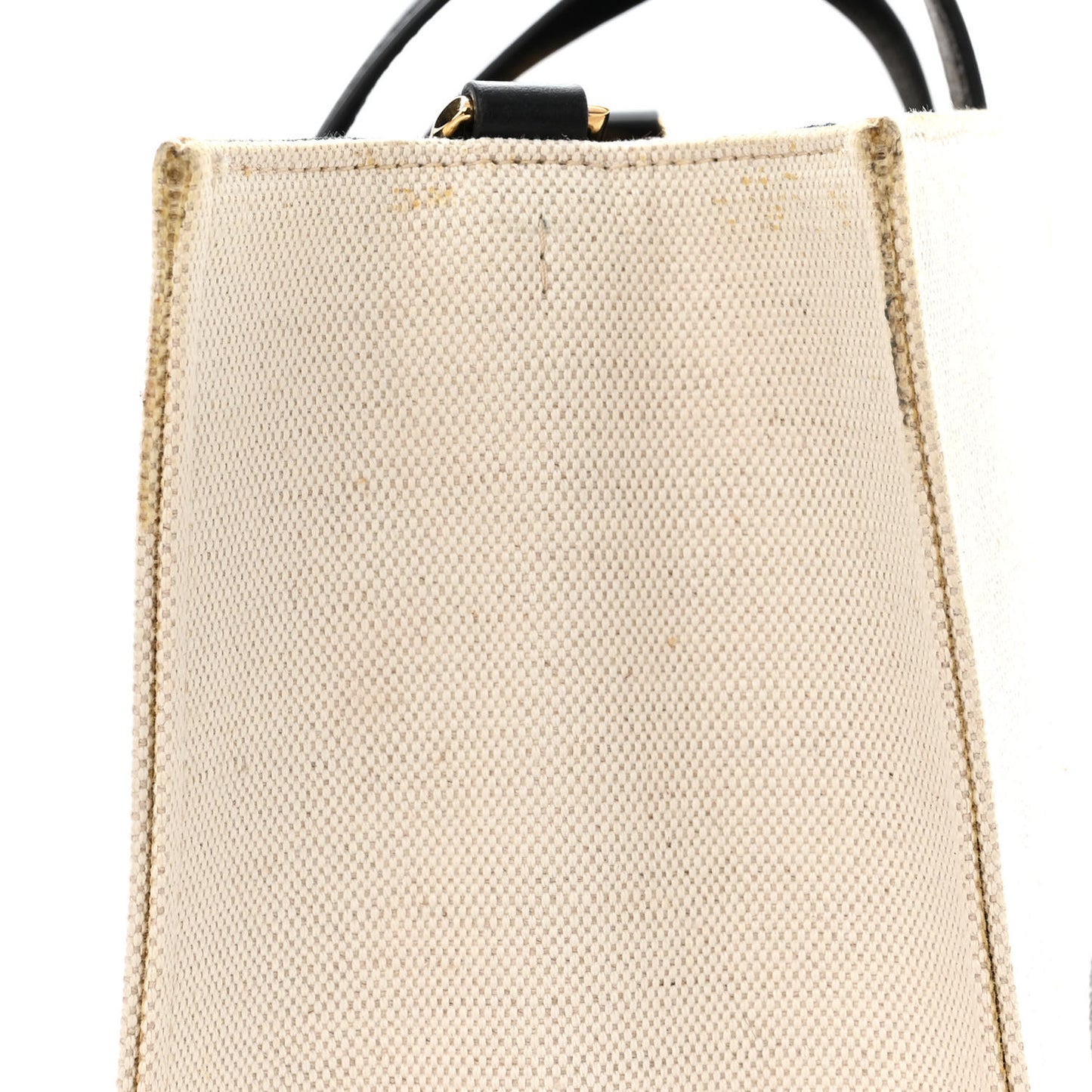 Canvas Logo 4G Embossed Medium Tote Beige Black