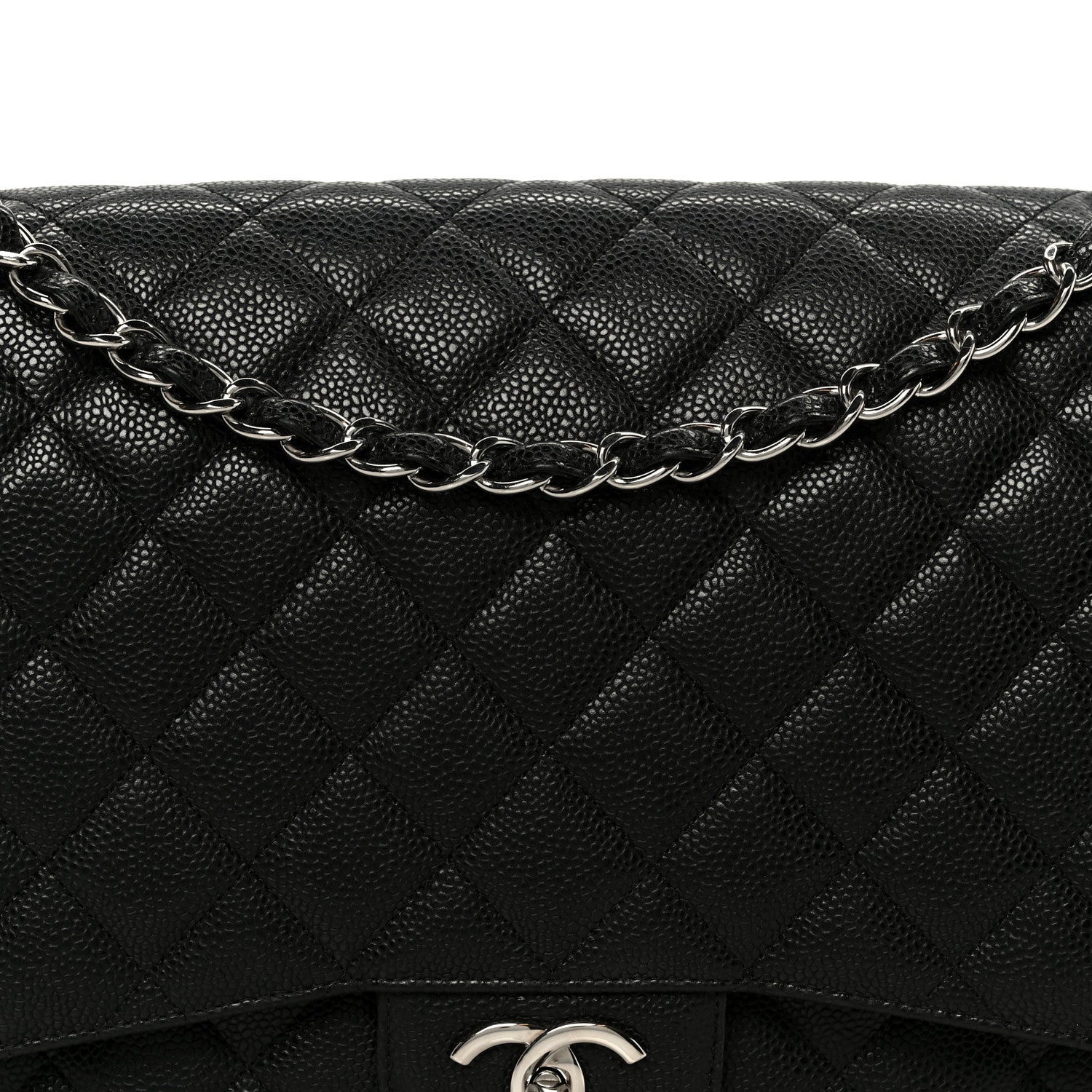 Chanel Caviar Quilted Maxi Double Flap Black 9 of 11