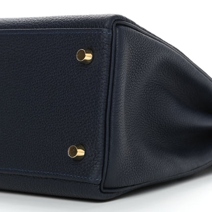 Hermes Togo Kelly Retourne 28 Bleu Nuit 15 of 18