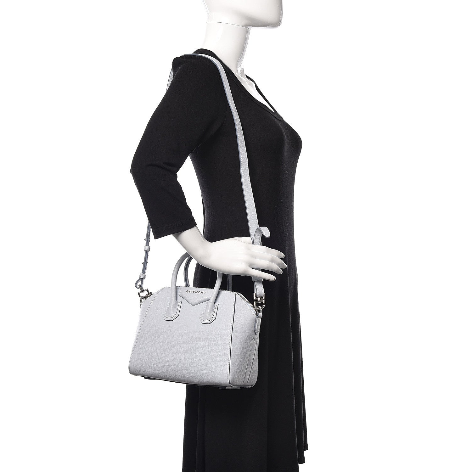 Givenchy Sugar Goatskin Mini Antigona Baby Blue 2 of 10