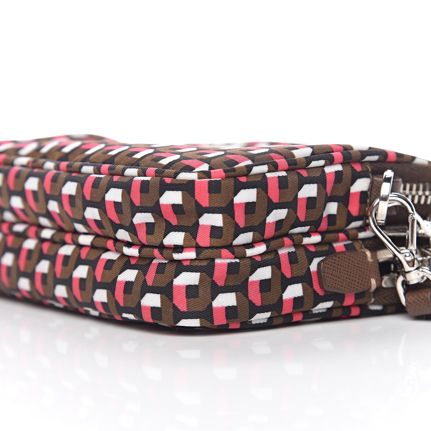 Tessuto Stampato Nylon Otta Print Convertible Crossbody Wristlet Rosa