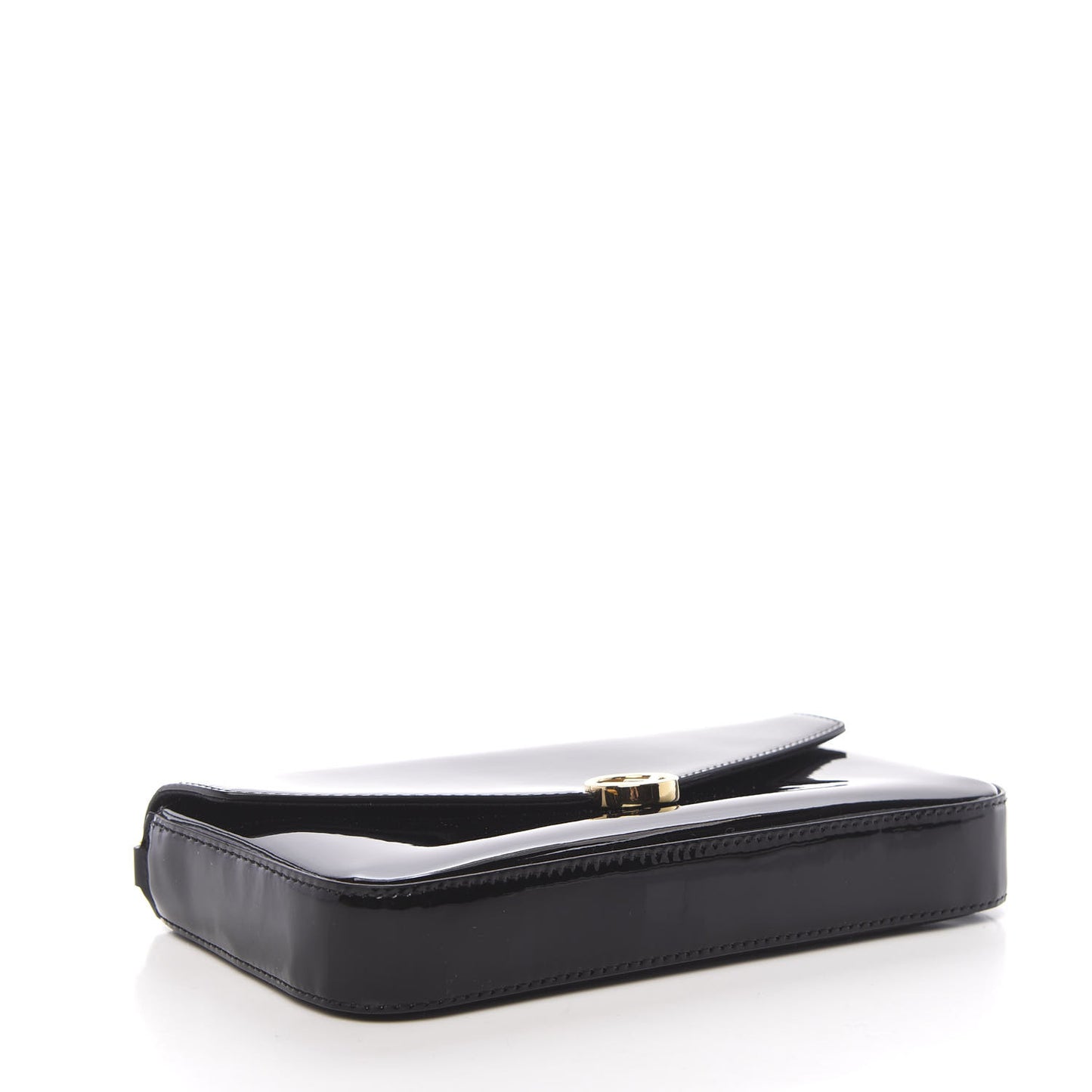 Vitello Vernice Mou F is Fendi Envelope Wallet on Chain with Pouches Black