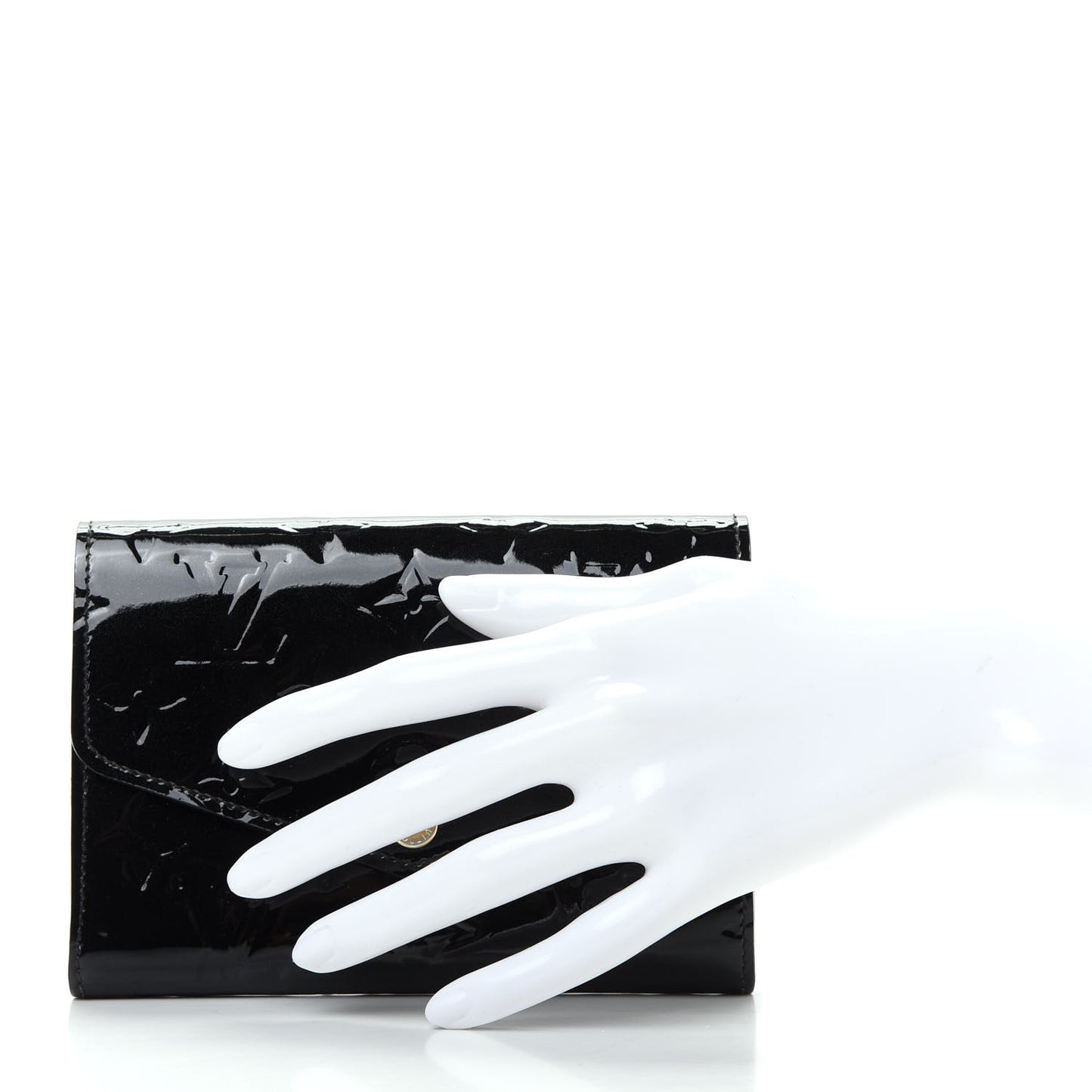 Vernis Sarah Compact Wallet Black Magnetique