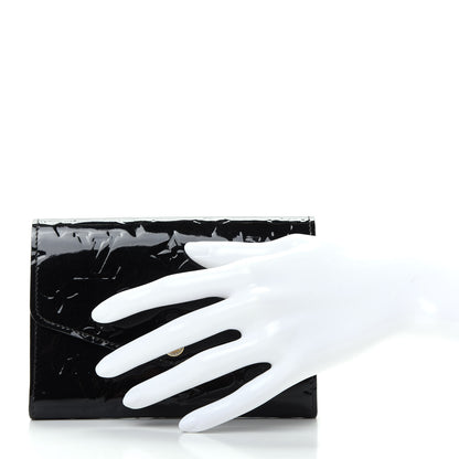 Louis Vuitton Vernis Sarah Compact Wallet Black Magnetique 2 of 7