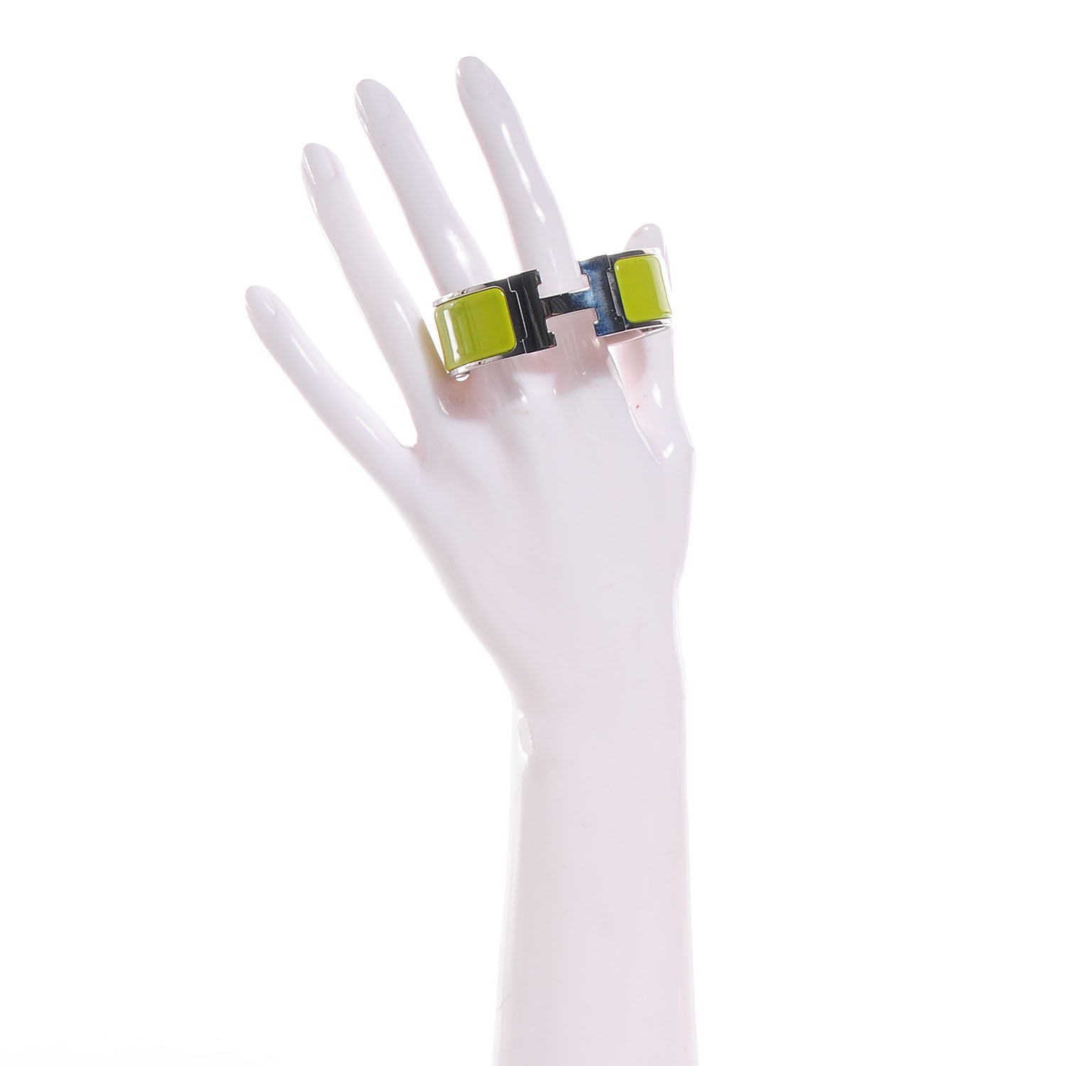Hermes Enamel Wide Clic Clac H Bracelet PM Vert Anis 2 of 5