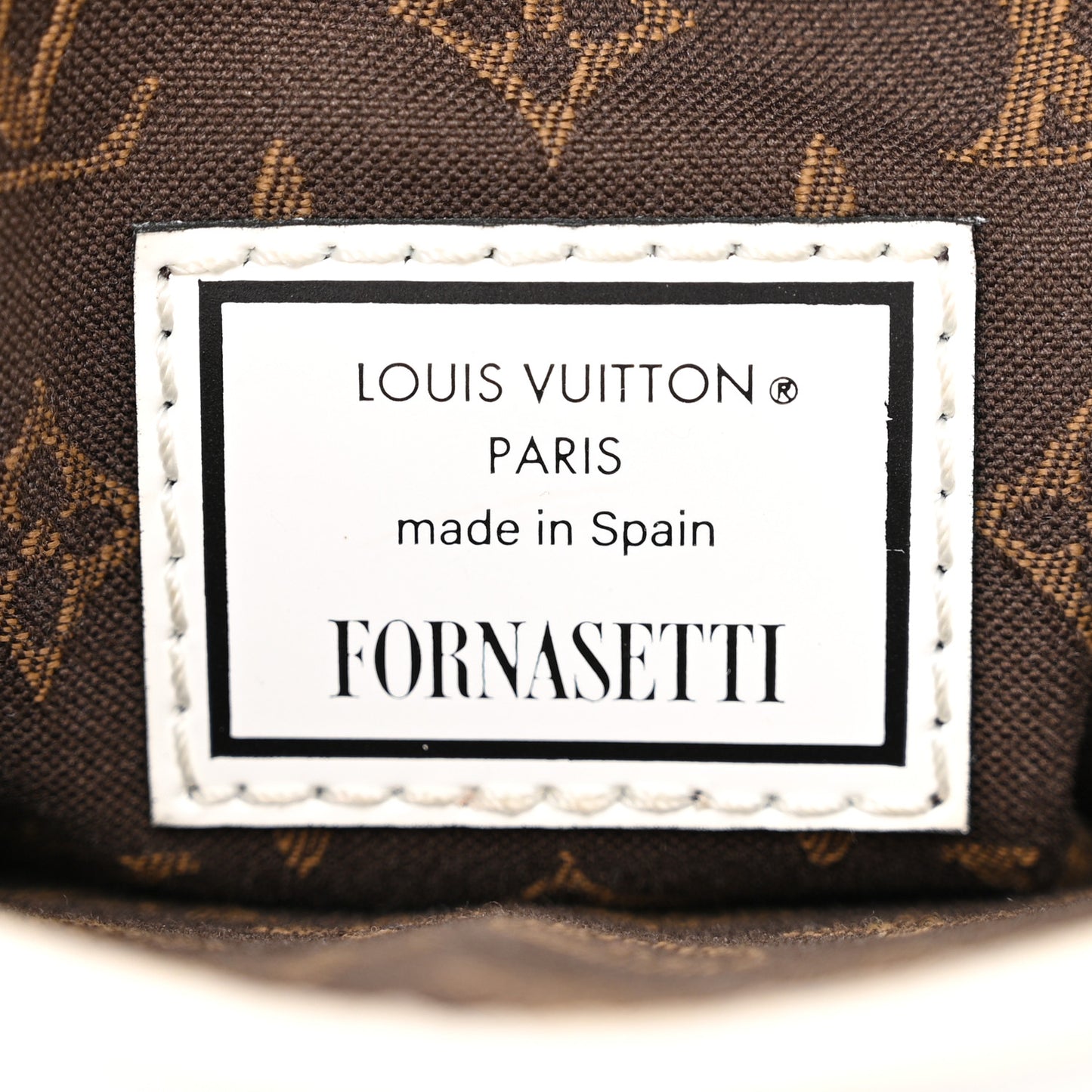 X FORNASETTI Calfskin Architettura Petit Sac Plat Black White