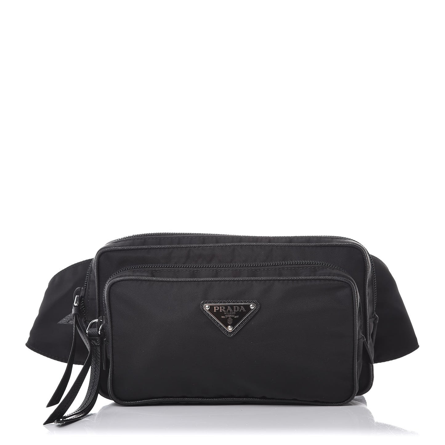 Tessuto Nylon Saffiano Belt Bag Black