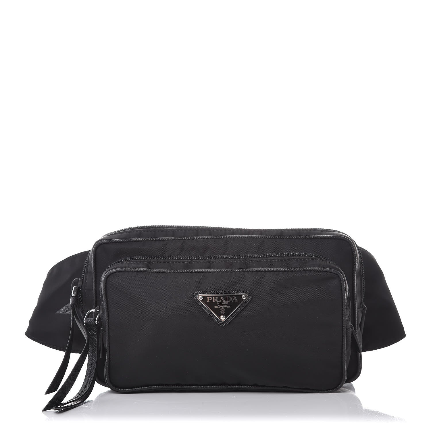 Prada Tessuto Nylon Saffiano Belt Bag Black 1 of 10