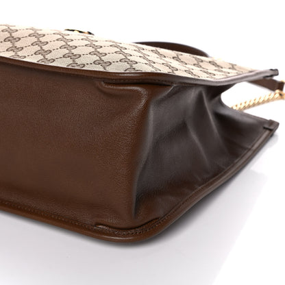 Gucci Monogram Calfskin Large Horsebit 1955 Tote Bag Beige Brown Sugar 10 of 10