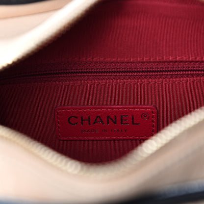 Chanel Aged Calfskin Quilted Small Gabrielle Hobo Beige Black 8 of 10