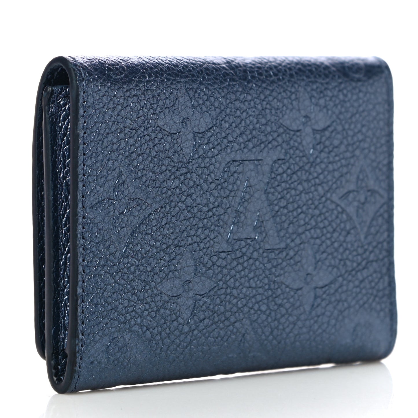 Metallic Monogram Business Card Holder Navy Nacre