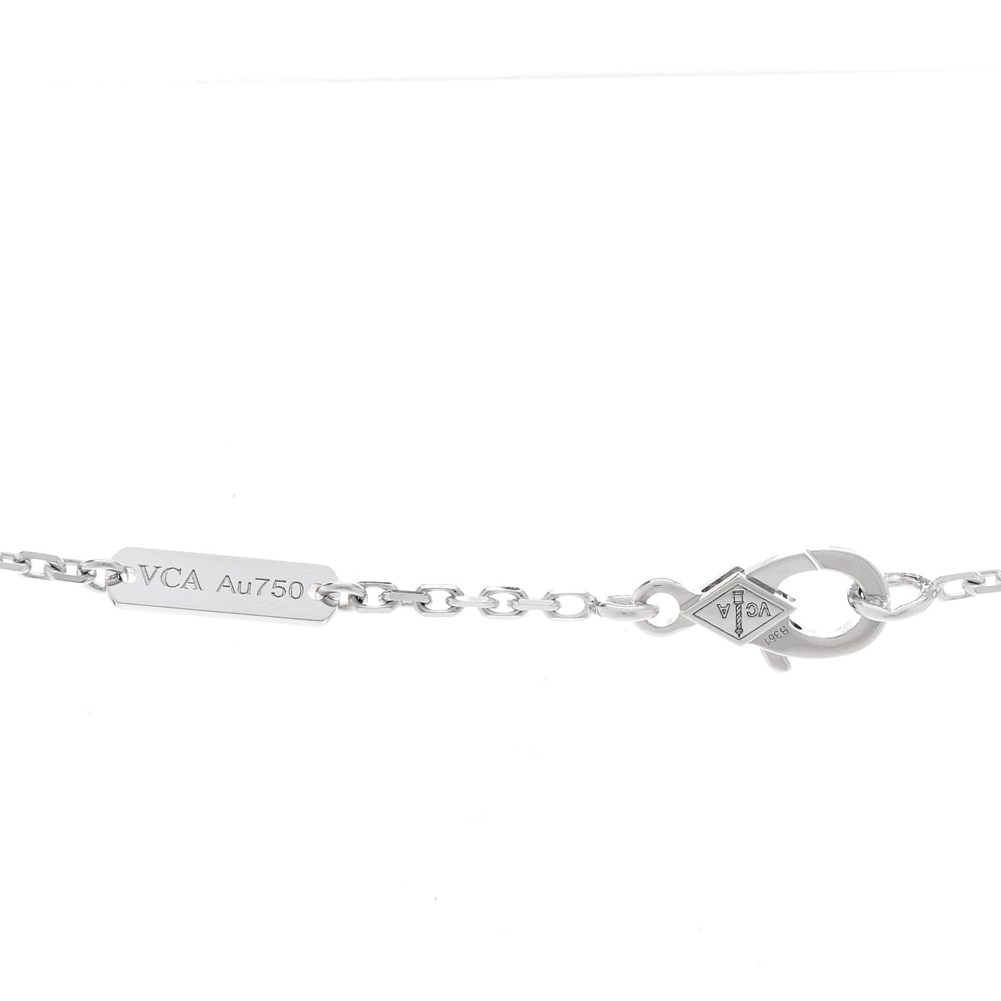 18K White Gold Diamond Small Frivole Pendant Necklace