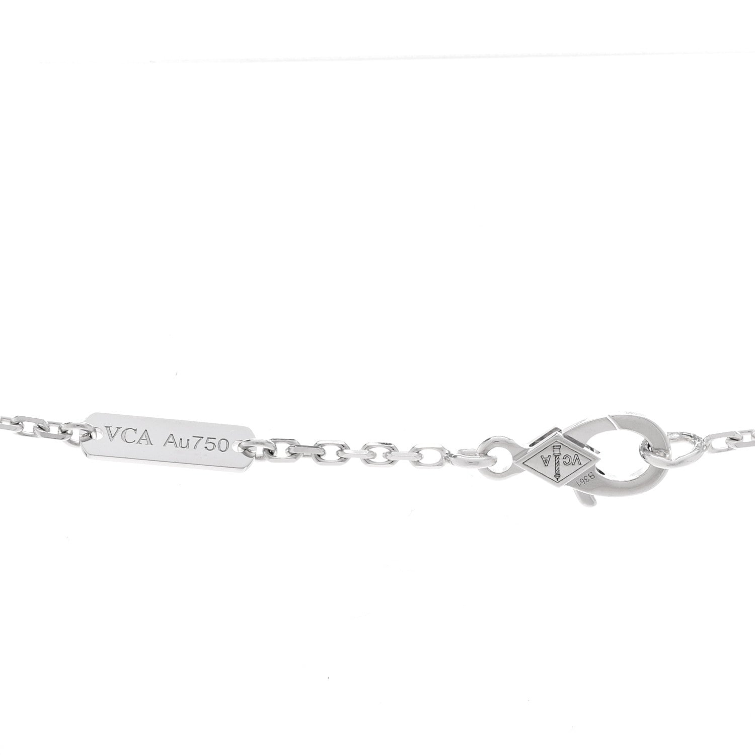 Van Cleef & Arpels 18K White Gold Diamond Small Frivole Pendant Necklace 4 of 4