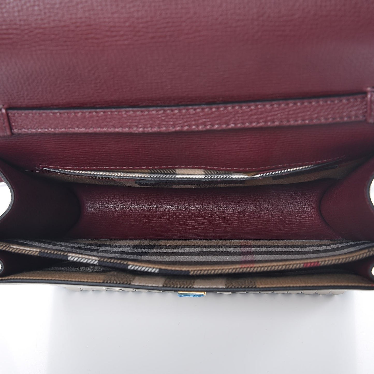Grainy Calfskin Broguing Tassel Small Macken Crossbody Bag Mahogany Red