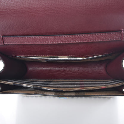 Burberry Grainy Calfskin Broguing Tassel Small Macken Crossbody Bag Mahogany Red 5 of 7