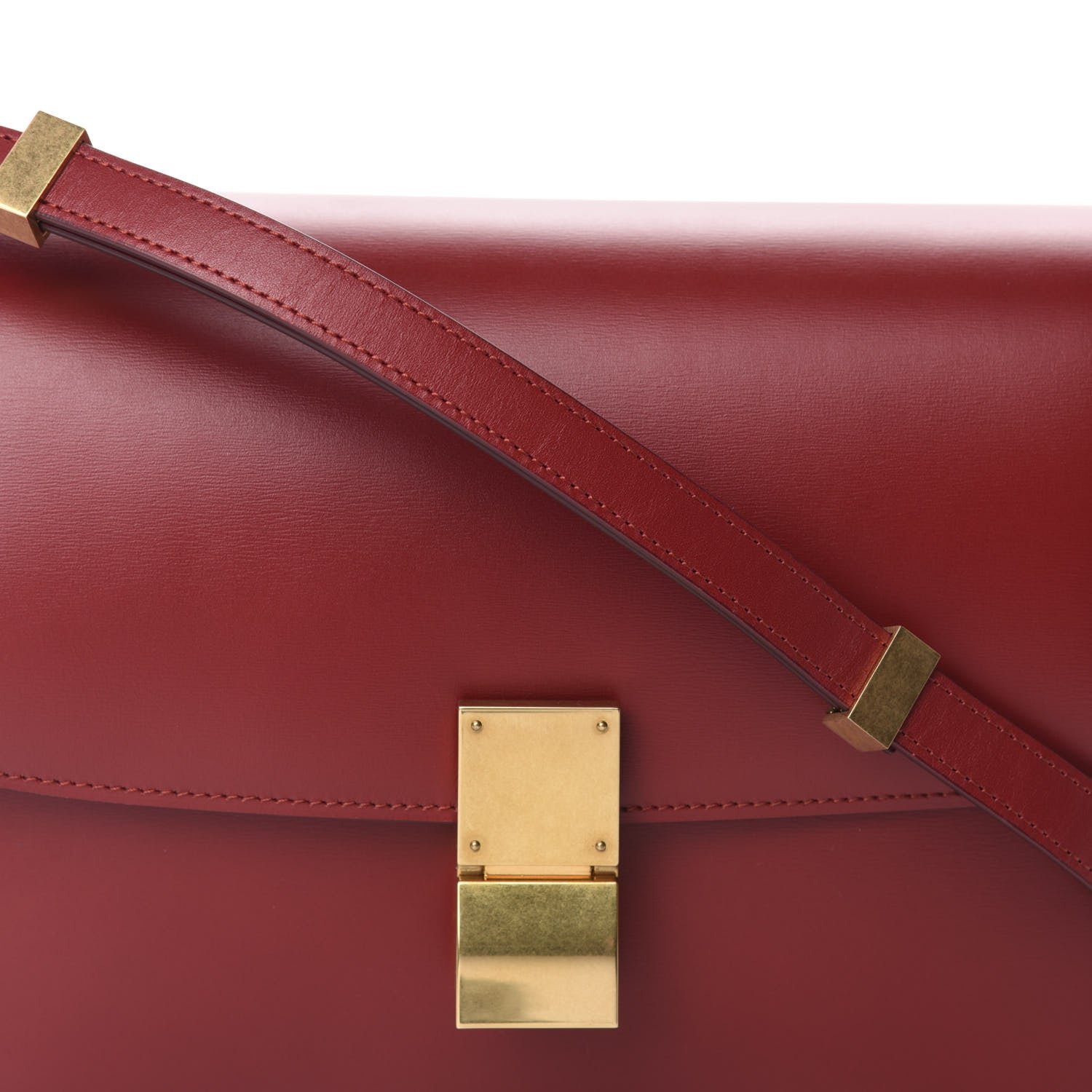 Celine Box Calfskin Medium Classic Box Flap Bag Red 11 of 11