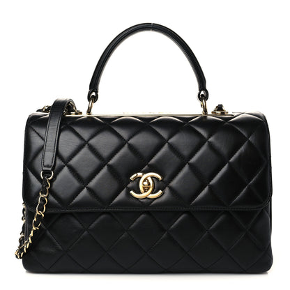 Chanel Lambskin Quilted Medium Trendy CC Flap Dual Handle Bag Black 1 of 8