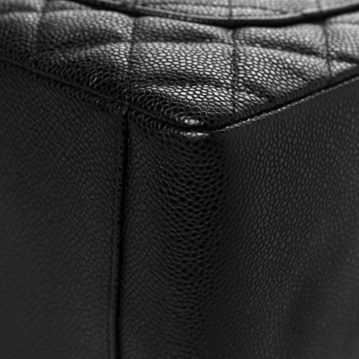Caviar Quilted Grand Shopping Tote GST Black