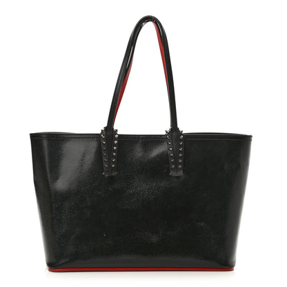 Christian Louboutin Patent Calfskin Spikes East West Cabata Tote Black 1 of 13