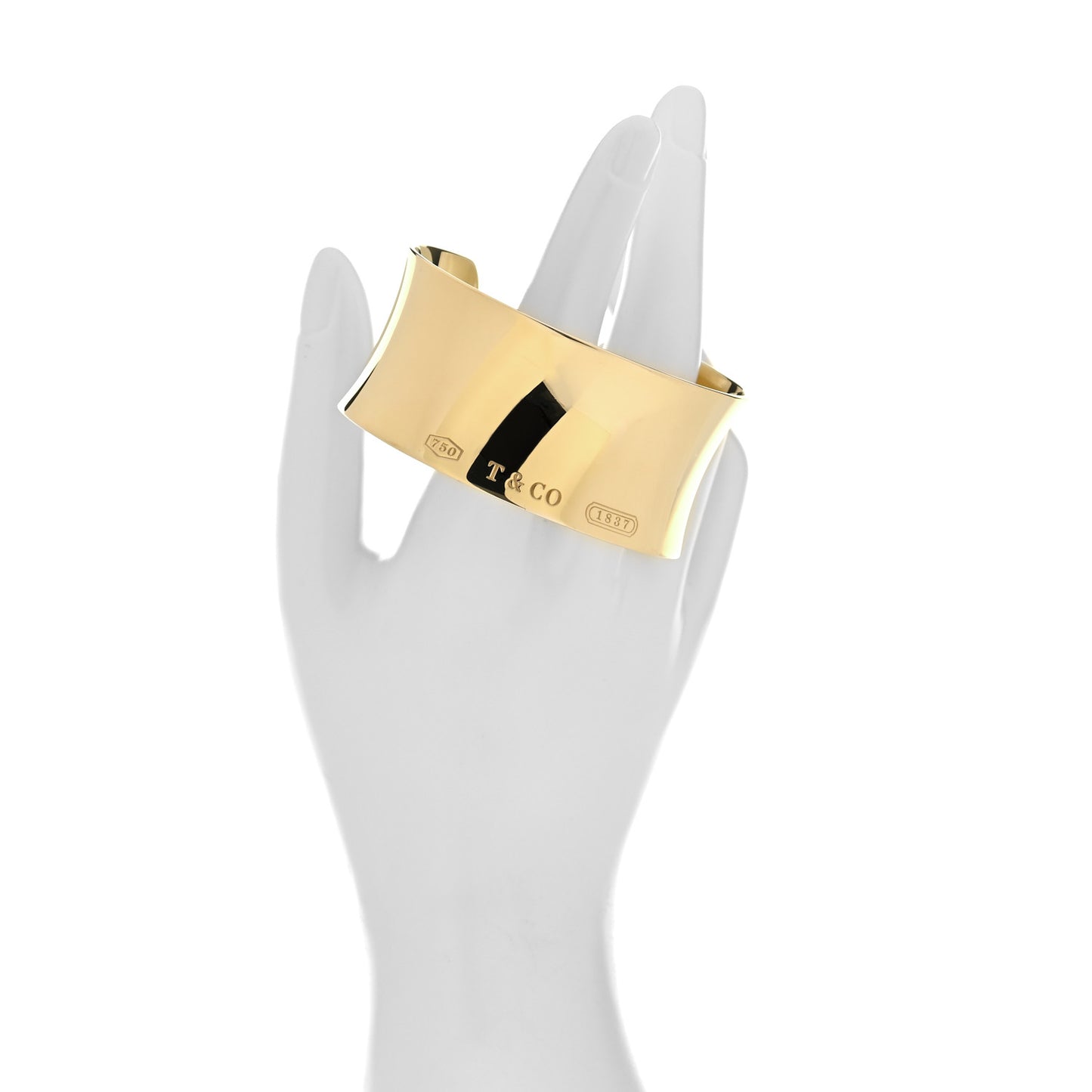 18K Yellow Gold Wide 1837 Cuff Bracelet