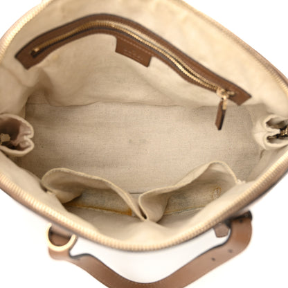 Gucci GG Supreme Monogram Margaux Calfskin Small Nice Top Handle Dome Bag Beige Ebony Acero 5 of 18