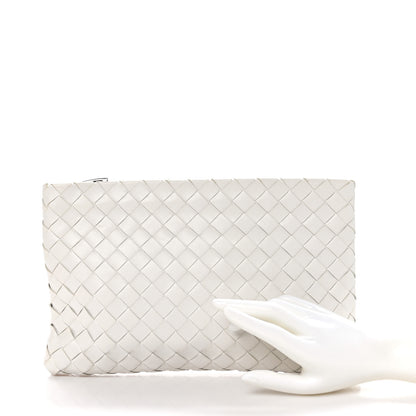 Bottega Veneta Nappa Intrecciato Medium Zip Pouch White 2 of 10