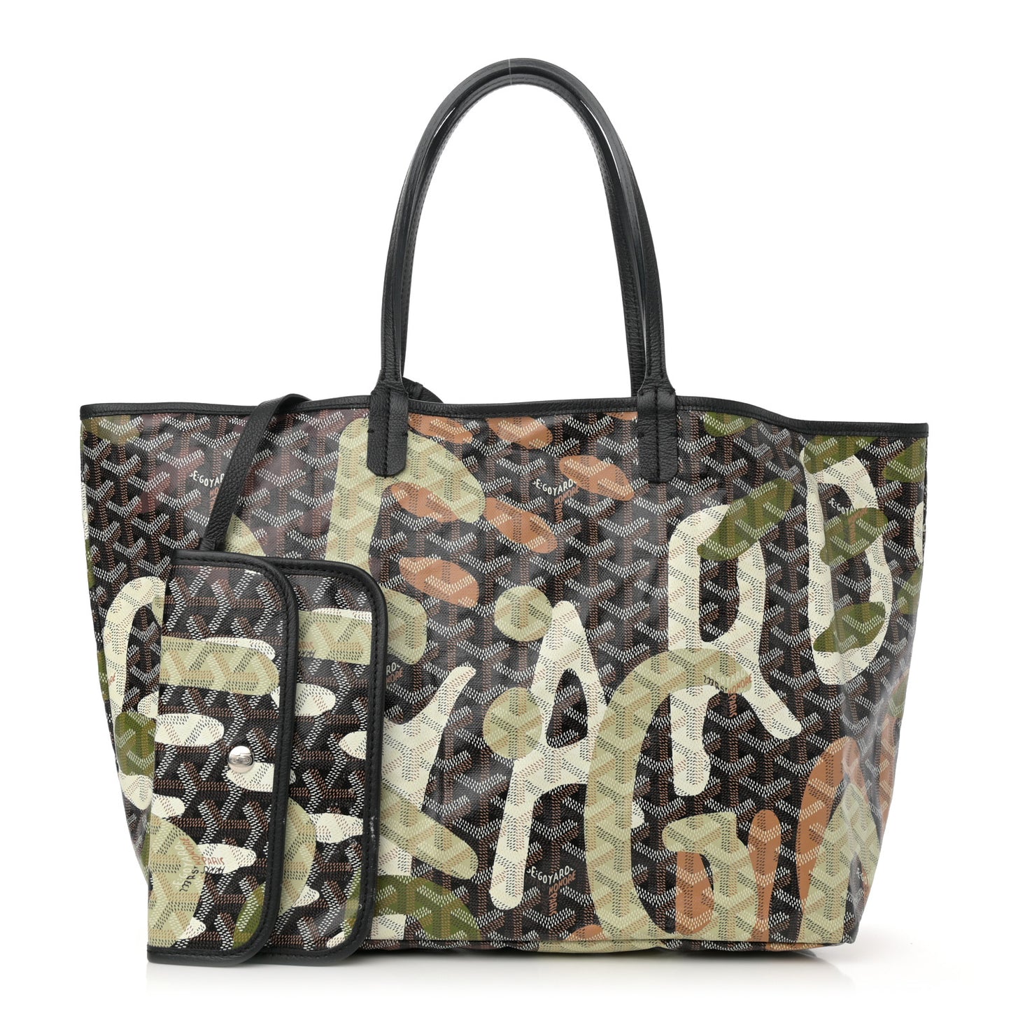 Goyardine Saint Louis Lettres Camouflage PM Black Green