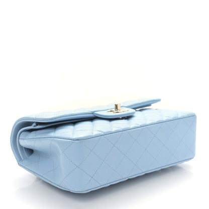 Chanel Caviar Quilted Small Double Flap Light Blue 4 of 9